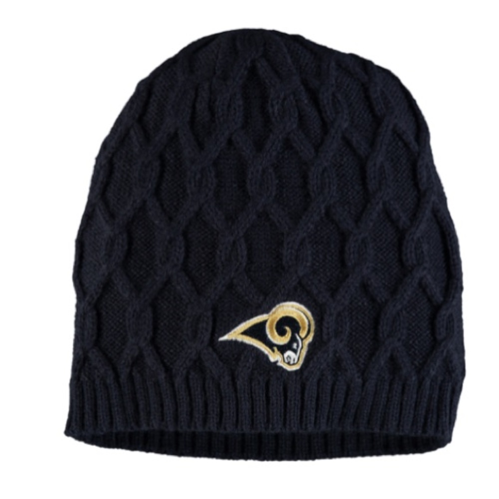 Los Angeles Rams Navy Knit Cable Beanie